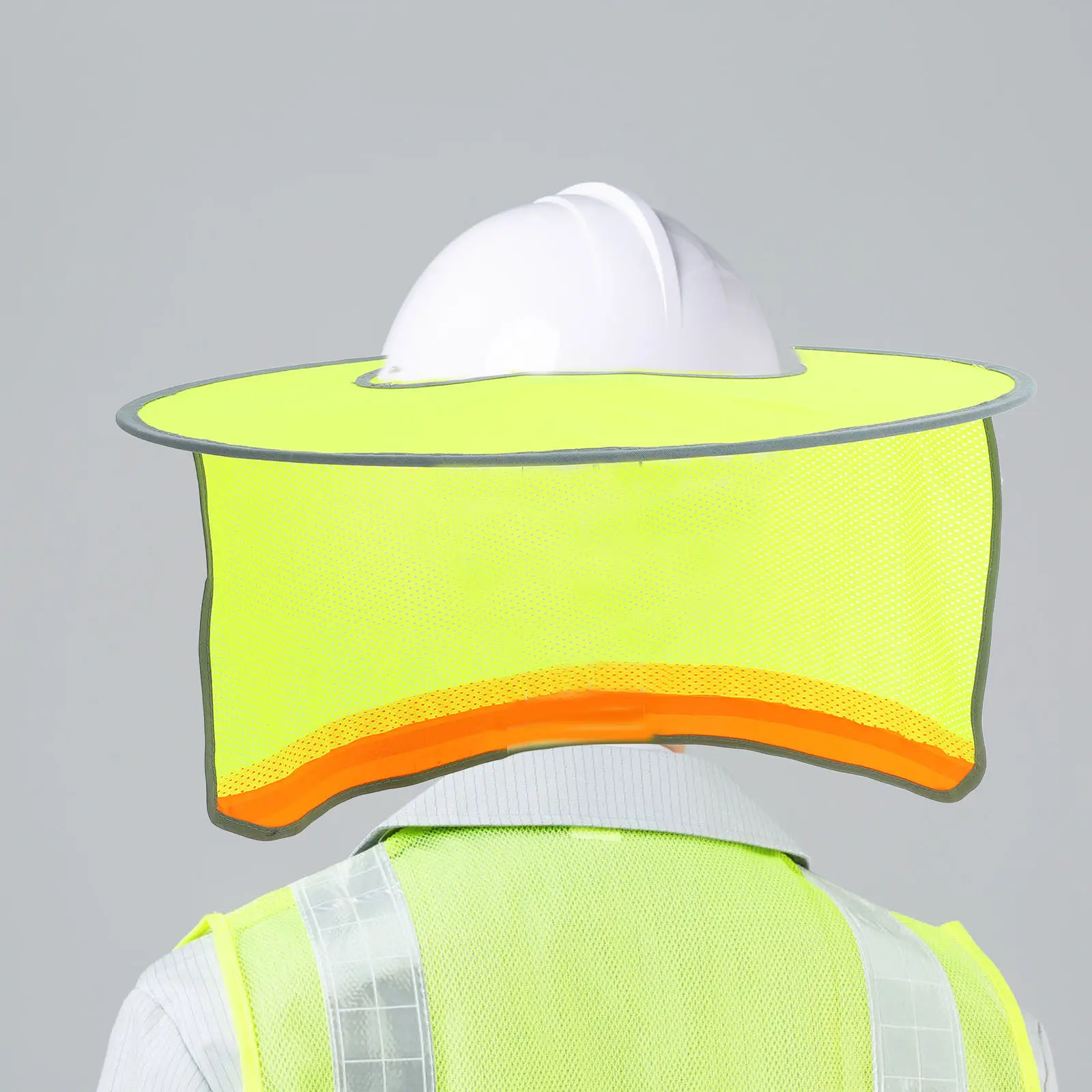 

Hard Hat Sun Shade Full Brim Neck Cover Adjustable Elastic Band Safety Visor Breathable Mesh Construction Accessories