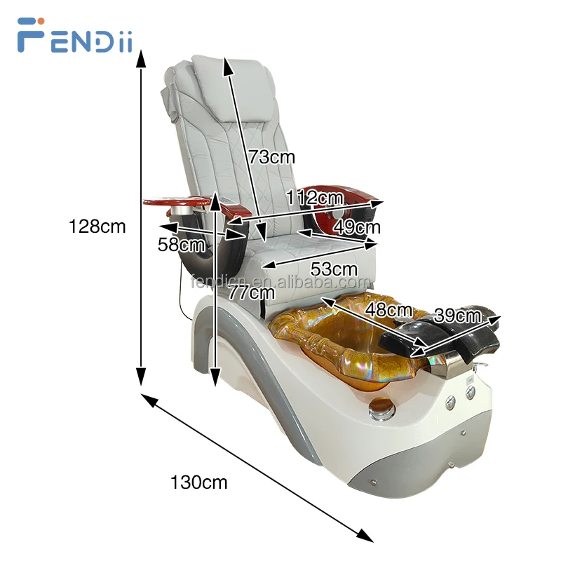 Beauty Salon Furniture Professional Reclining Foot Spa Care Pedicure Massage Chair for Salon