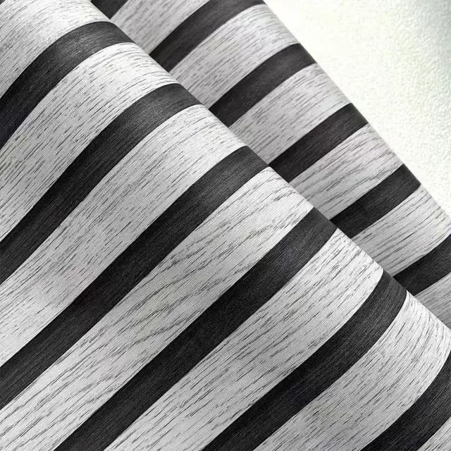 Papel Pintado Autoadhesivo Blanco Con Diseño De Madera A Rayas - 44.5x1000 Cm, Pelar Y Pegar, Removible