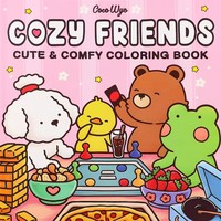 Halloween Coloring Book COZY FRIENDS Coloring Book For Adults And Teens Featuring Adorable Creepy Creatures for Halloween Gifts