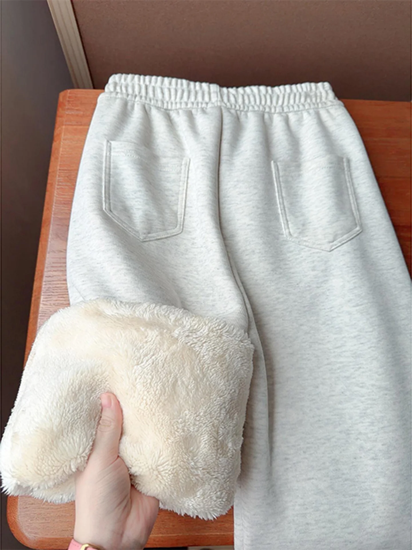 

Мужские и женские брюки прямого кроя из овечьего вельвета, утепленные, зимние, повседневные, спортивные, удобные, свободного кроя