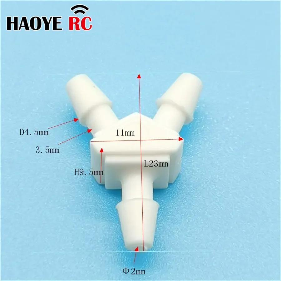Haoye 2 pcs Nylon y-Joint Dreiwege-Verbindungs verbindung für RC Flugzeuge Teile elektrische Flugzeuge Schaum Modell Zubehör