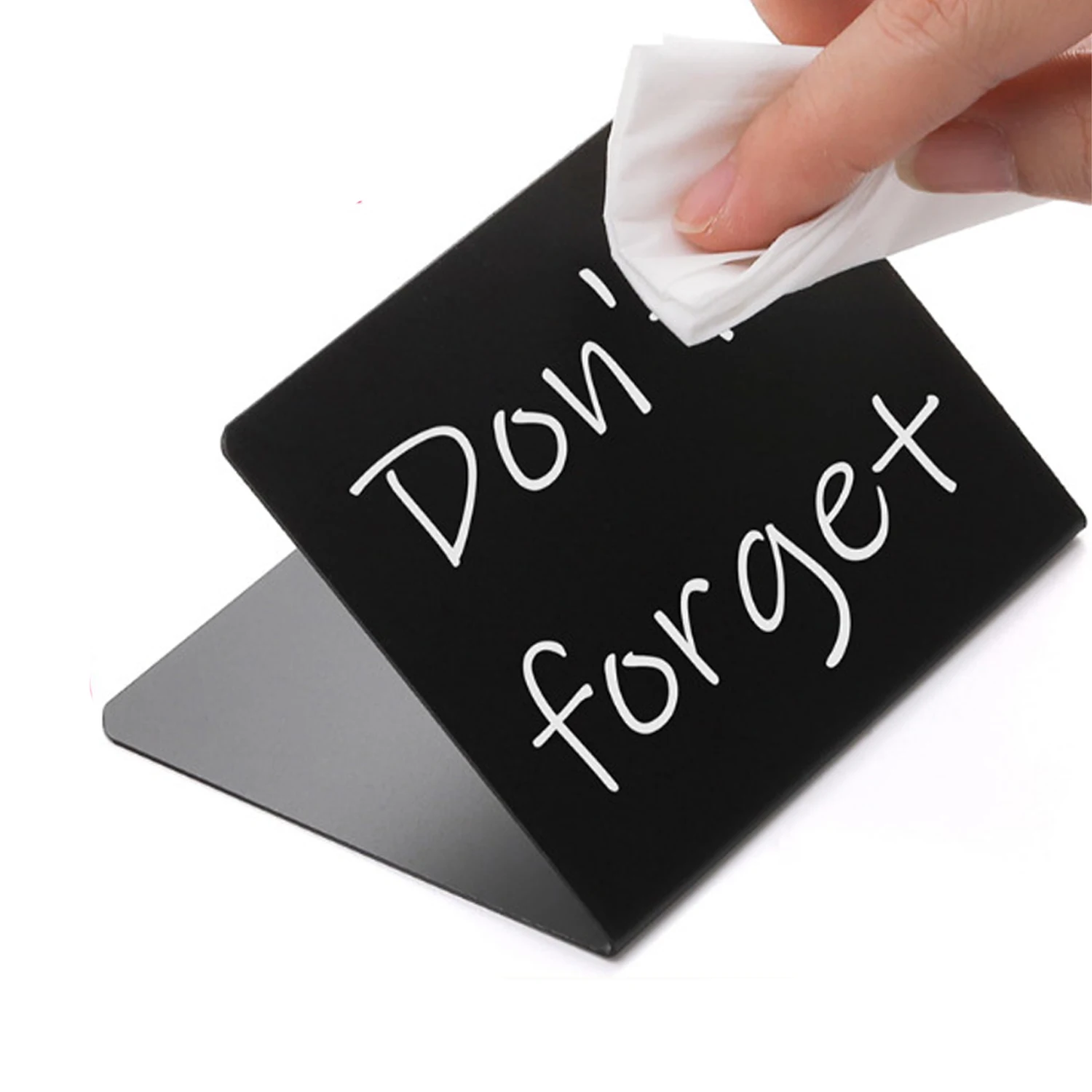5Pcs Recyclable Mini PVC Chalkboard Signs for Wedding Food Party Buffet Table Sign Chalkboard Menu Label Memo Message Board