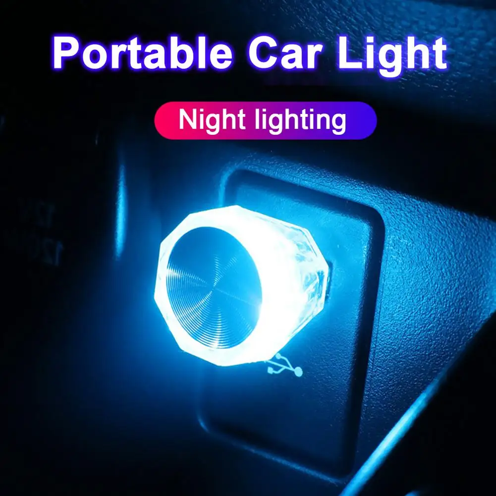 

6pc Car Mini USB LED Ambient Light Decorative Atmosphere Lamps For Interior Environment Auto PC Computer Portable Light Lamp