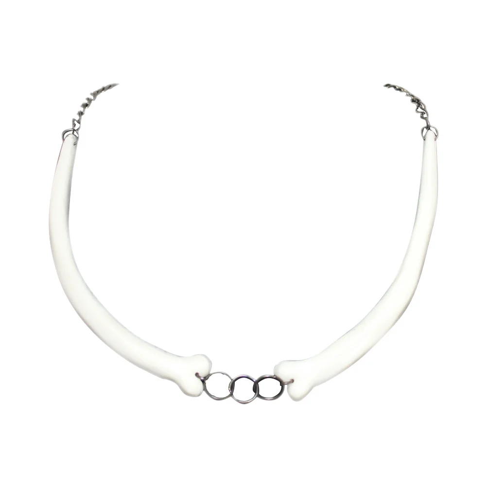 قلادة على شكل عظمة الهالوين، تصميم إبداعي فريد من نوعه، خفيفة الوزن ومريحة، لمسة الجلد، هدية ترويجية للإعلان، إكسسوار الهالوين