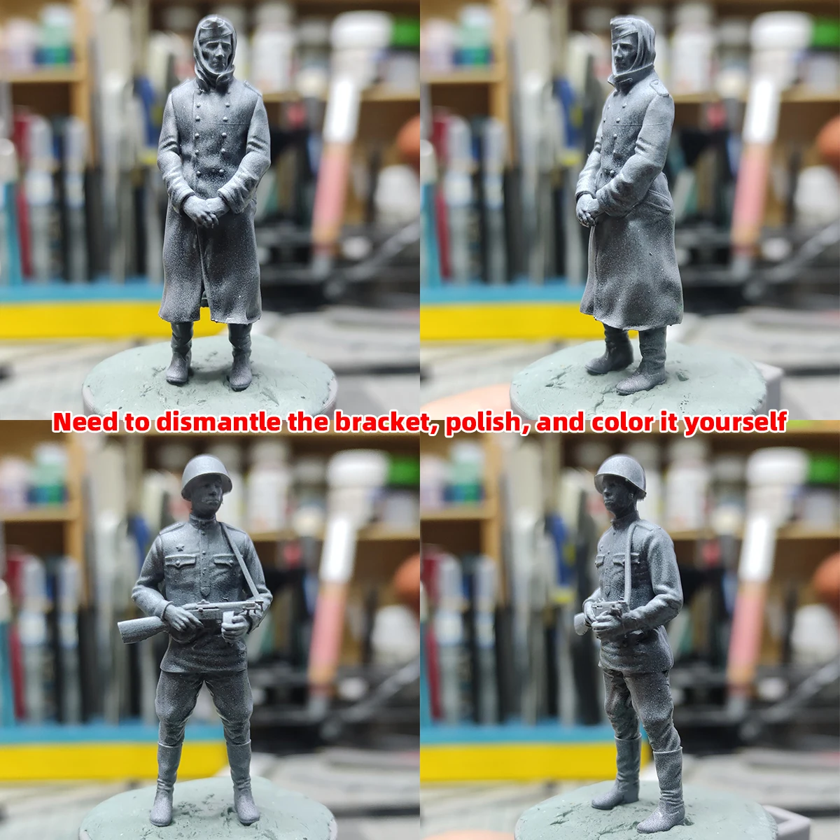 Deutschland Gefangene Armee-Figuren Soldaten-Team Militär-Set Montage-Diorama Miniatur-Maßstab Bausatz 1/72 1/35 1/48 – Detail 1