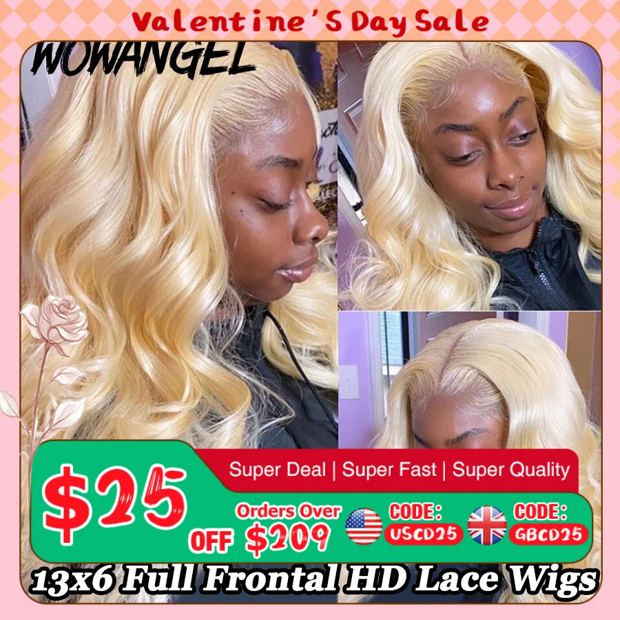 Perruque Lace Frontal Wig sans colle naturelle, 32 pouces, 250%, 13x6, HD, peau fondue, cuir chevelu naturel, blond 613