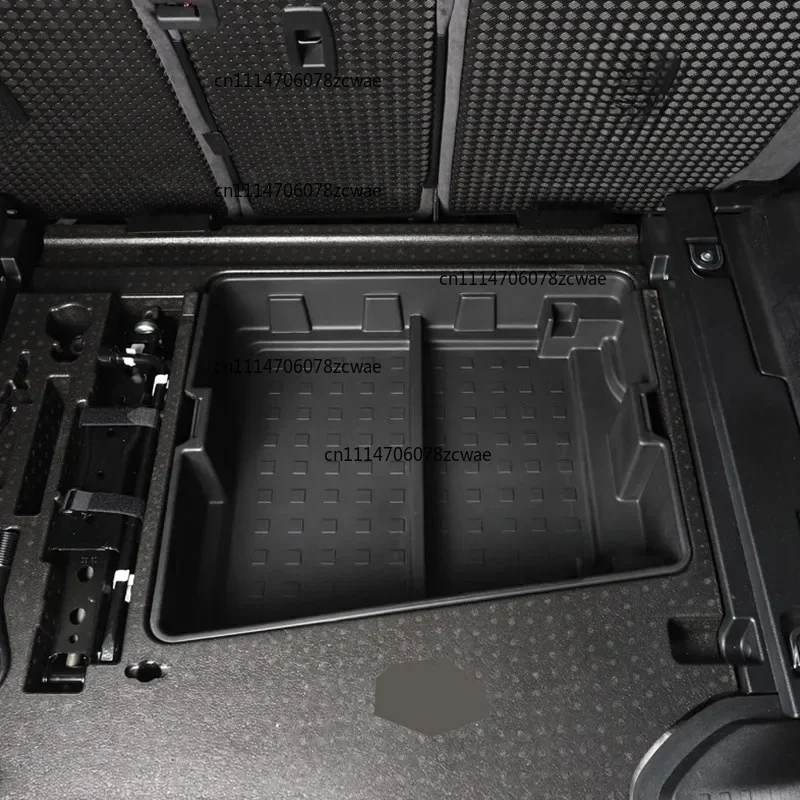 For Land Rover Defender 110 2020-2024 ABS Black Car Trunk Storage Box Classification Box Trim High Quality Car Accessories