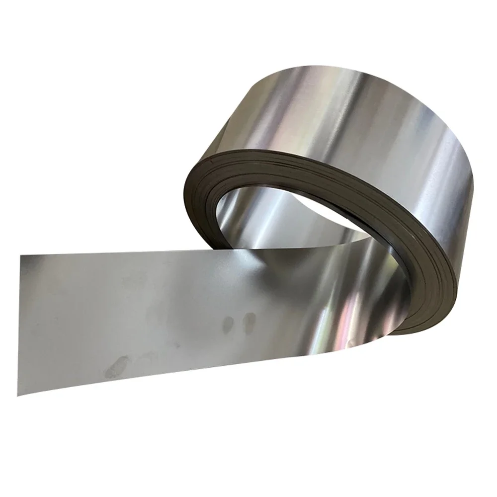 High Elasticity 301 Stainless Steel Narrow Foil Strip Roll Length 5m Width 5mm 10mm 20mm Thick 0.1/0.15/0.2/0.3/0.4/0.5mm