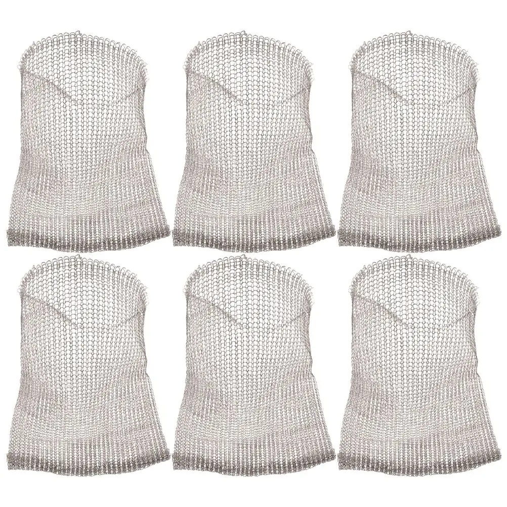 

6 Pcs Woven Baskets Stainless Steel Mesh Bag Gardening Net Protective Agent Root Guard Netting Silver