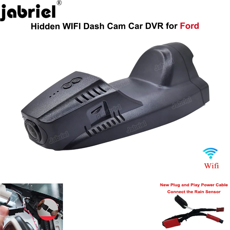 Jabriel for Ford Kuga mk2 mk3 For Ford Escape mk2 mk3 2012 2013 2014 2015 2016 2017 2018 2019 2020 2021 Dash Cam 1080P Car DVR
