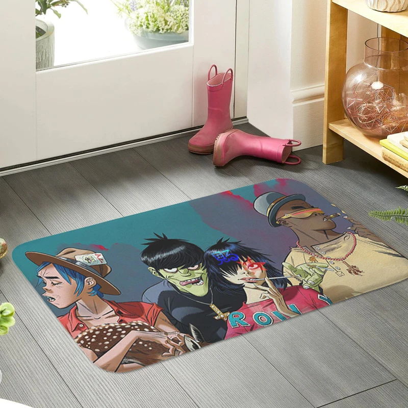 Hallway Porch Foot Mat Non-slip T-Gorillaz Entrance Door Doormat Room Floor Carpet Kitchen Balcony Bedroom Rug Slip-resistant