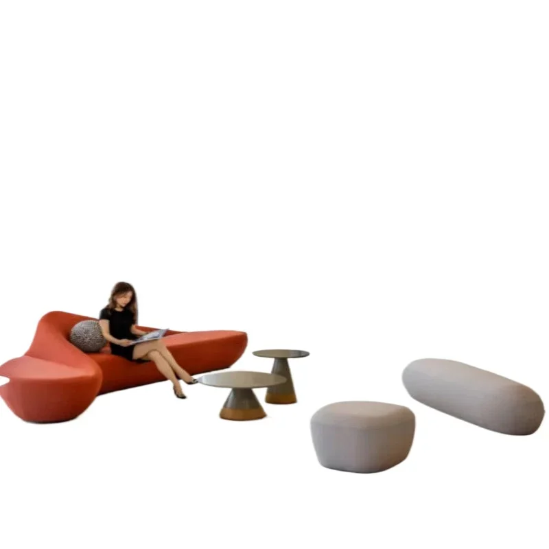 Hotel lobby special-shaped sofa booth VIP club exhibition hall sales office reception personalized sofa