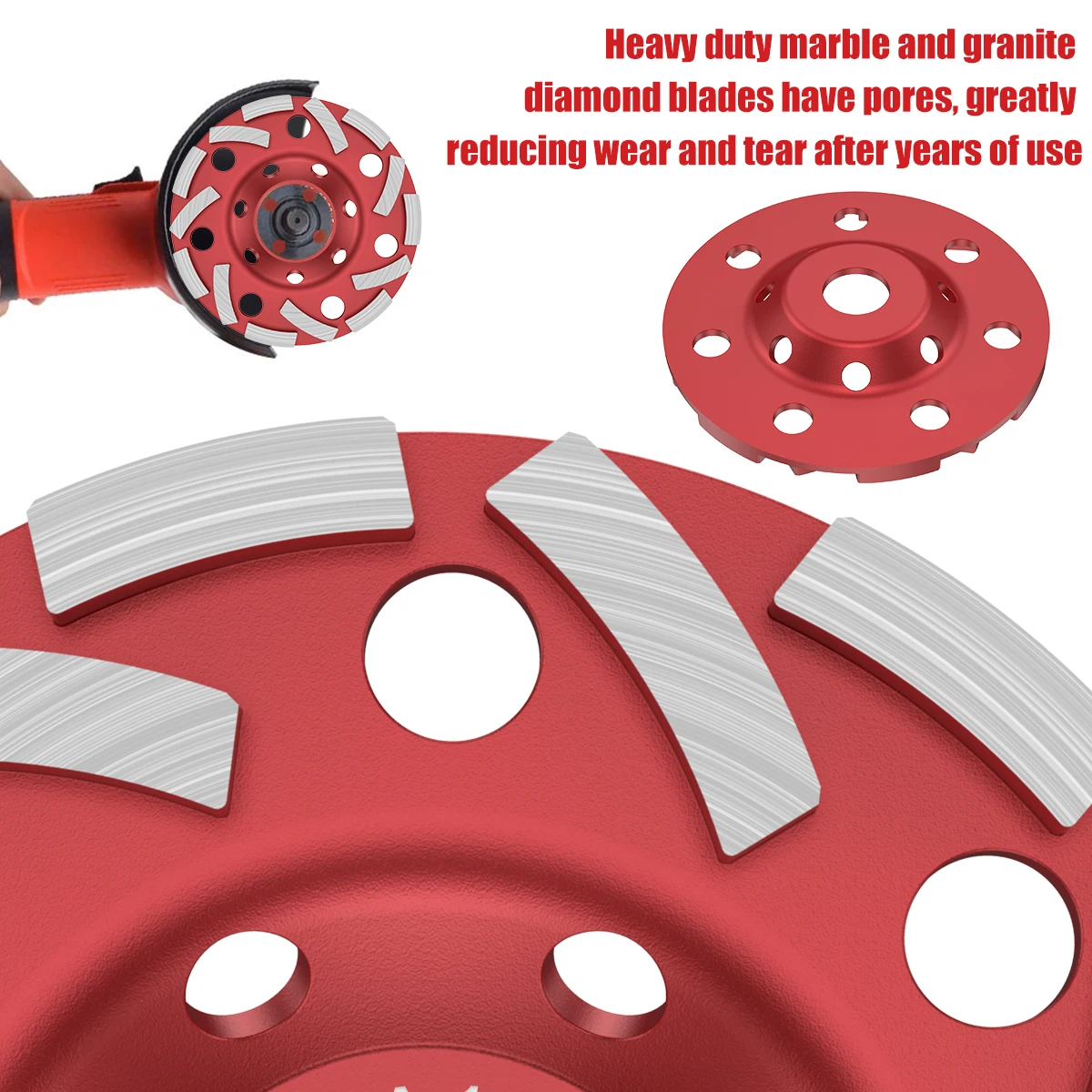 4/5 Inch Diamond Grinding Wheel Disc Abrasive Cup Wear Sanding DIY Cutting Disc Angle Grinder Tool Polisher For Concrete/Wood