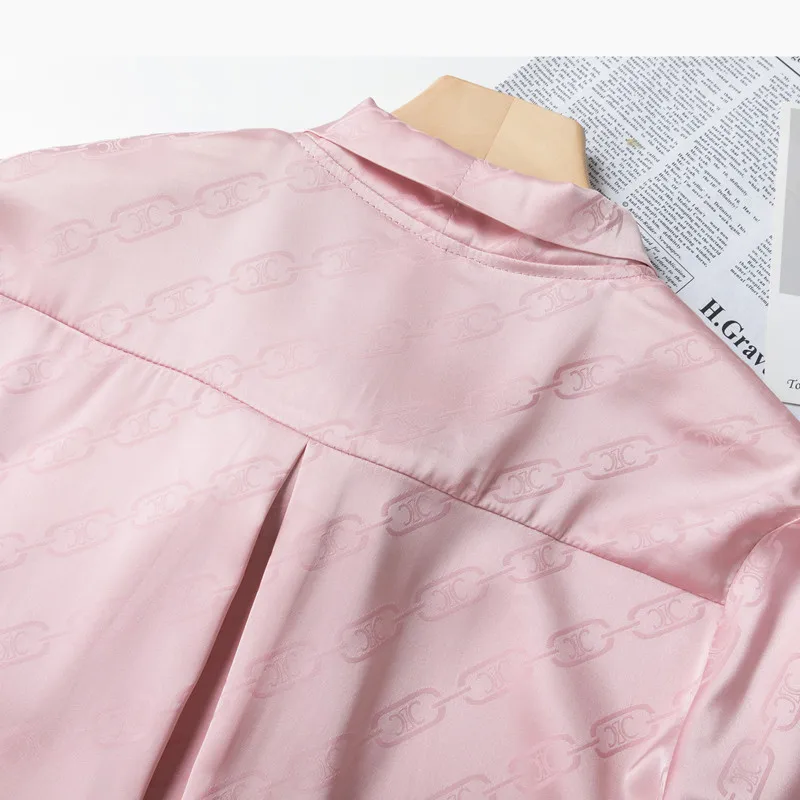 Imagem -05 - Naviu-camisa Elegante com Rosa Estampado para Mulheres Blusa Solta com Gravata Borboleta e Lenço Manga Comprida Moda Coreana Primavera Novo 2023