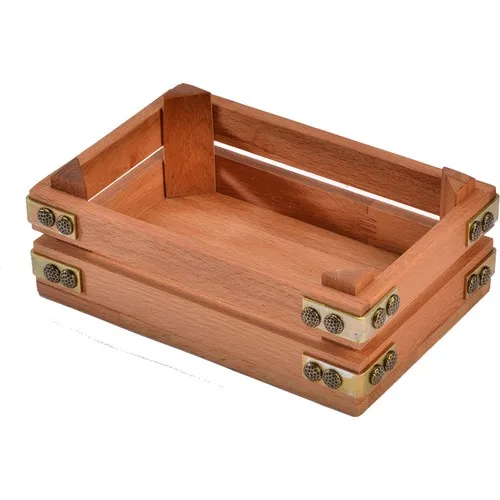 Wooden Decorative Case, Basket, Wool Basket, Bread Cart 14*21*7 Cm