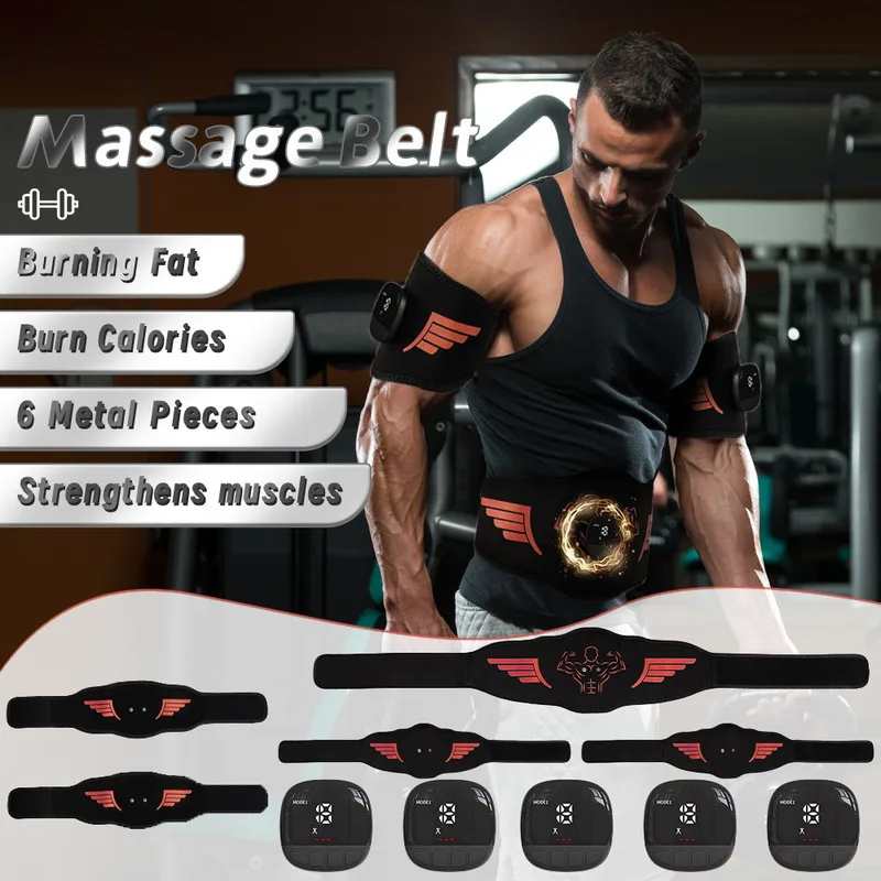 EMS Massage Device Muscle Patch Fat Shedding Intelligent Belt Abdominal Fitness Stimulator  Legsarms Massager Slimming Strap