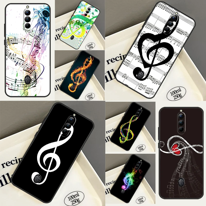 Music Note Musical Treble Clef Phone Case For ZTE Nubia Red Magic 6 7 8 Pro Plus Red Magic 5G 5S 6R 6S 7S Pro Back Cover