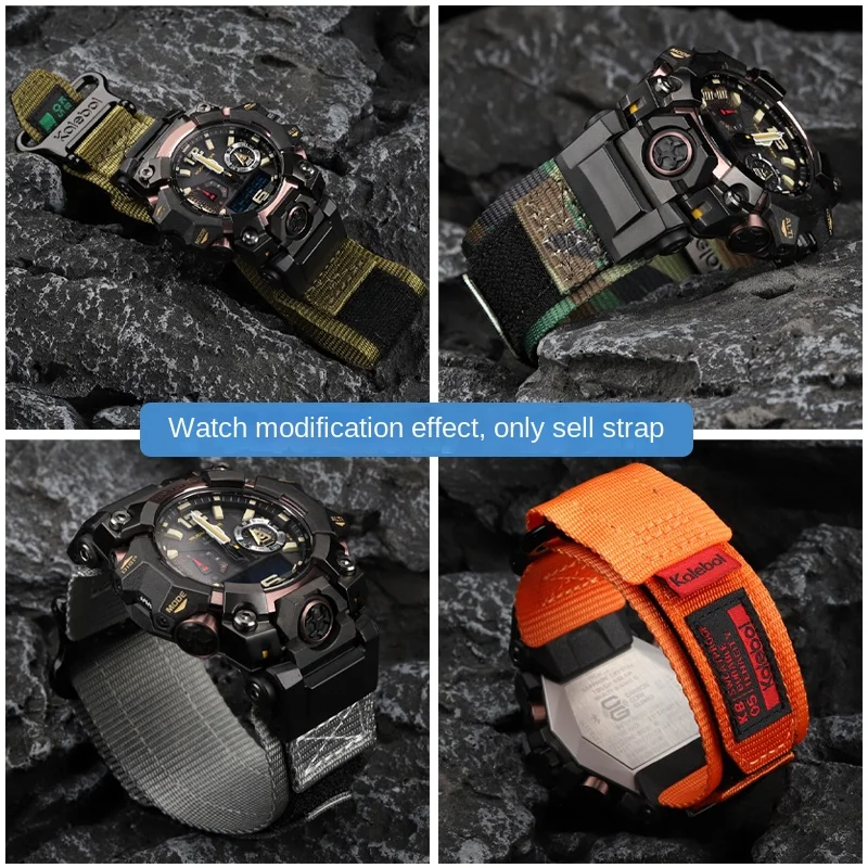 High quality nylon fabric strap for Casio G-SHOCK 5713 GWG-B1000-1A third generation modified watchband men outdoor bracelet