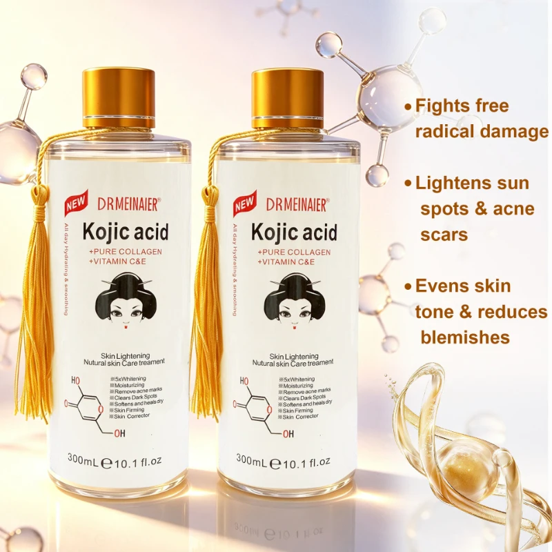 300ml Kojic Acid Essence Oil Rich In Collagen Vitamin C&a Moisturizing Brightening Face Body Massage Oil Nourish Soften Skin