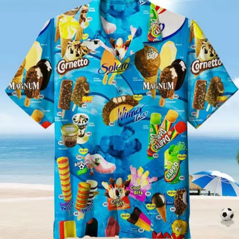 Hawaiian Men's Shirt Summer Outdoor Beach Men's Short-sleeved Shirt Urban Everyday Casual Men's Shirt Street Fashion Men's Shirt