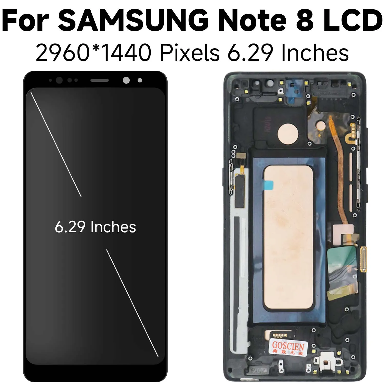 LCD para Samsung Note8 Note9 Note10 MONTAJE DE digitalizador con pantalla táctil LCD con marco Note 8 Note 9 Note 10
