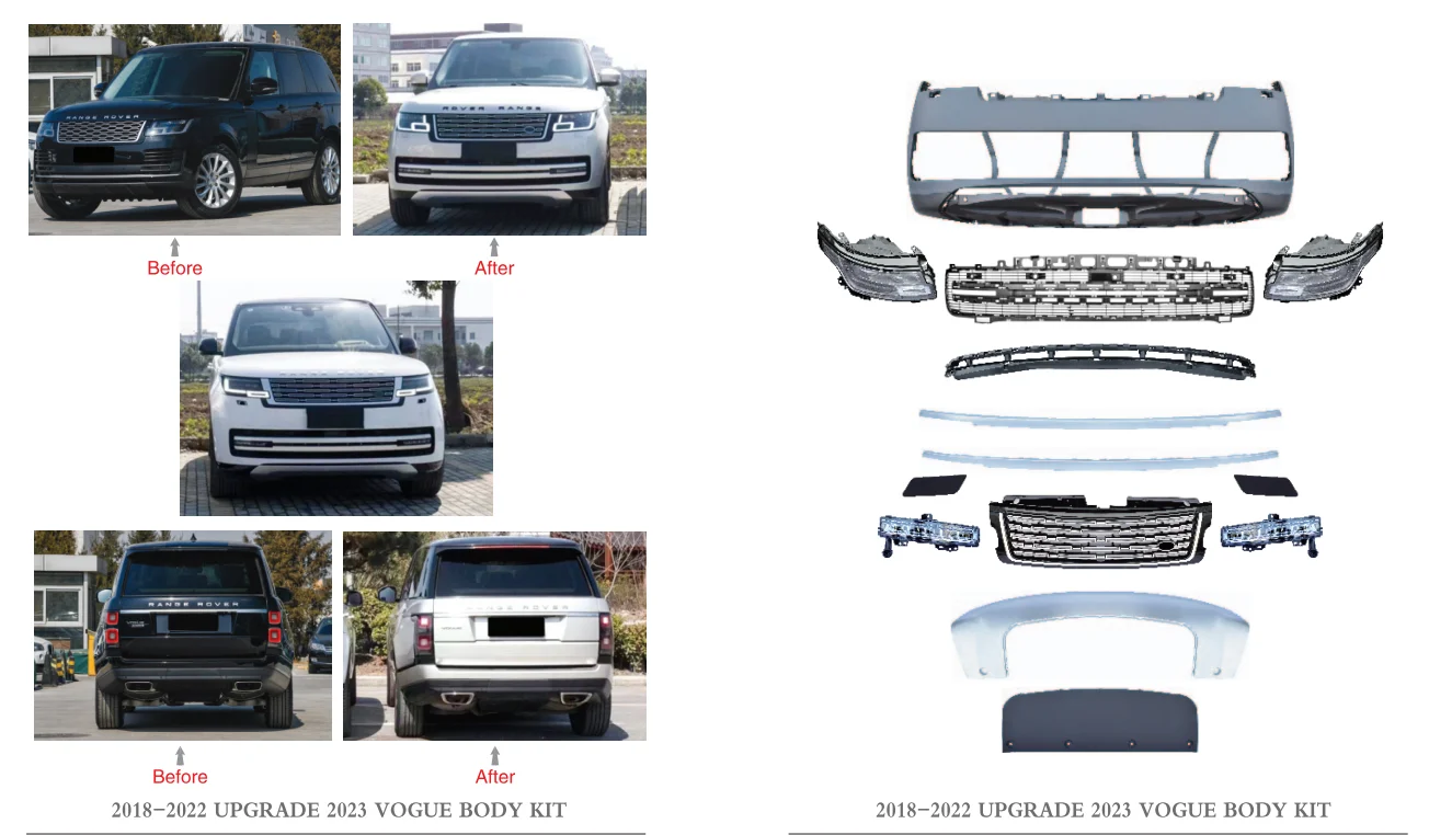 To 2023 Style Upgrade Body Kit Conversion Bodykit For Land Rover Range Rover Vogue L405 2014 2018 2019 2020 2021 2022 To 2023