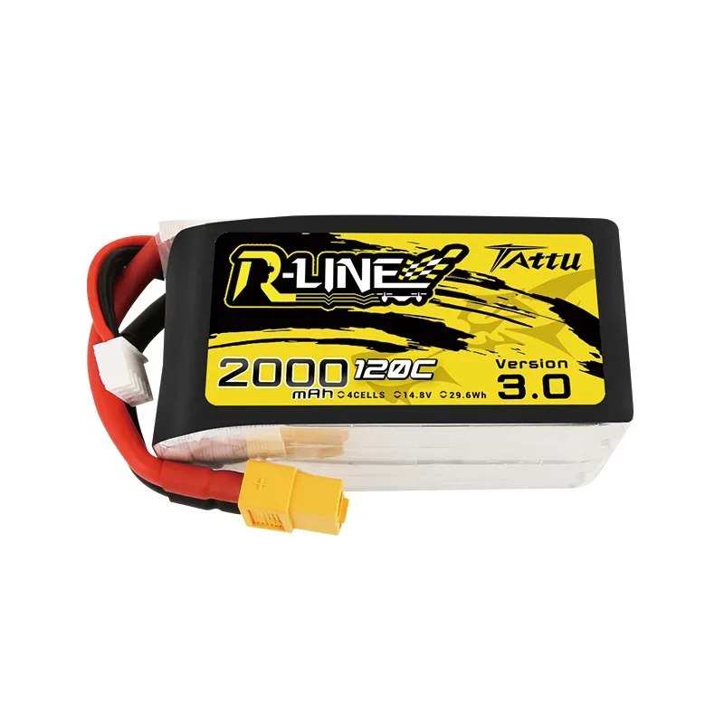 FPV Racing Drone Battery R-LINE 3.0 4S 2000mAh 120C LiPo Battery for RC Model Aircraft Quadcopters High Performance Long Lasting