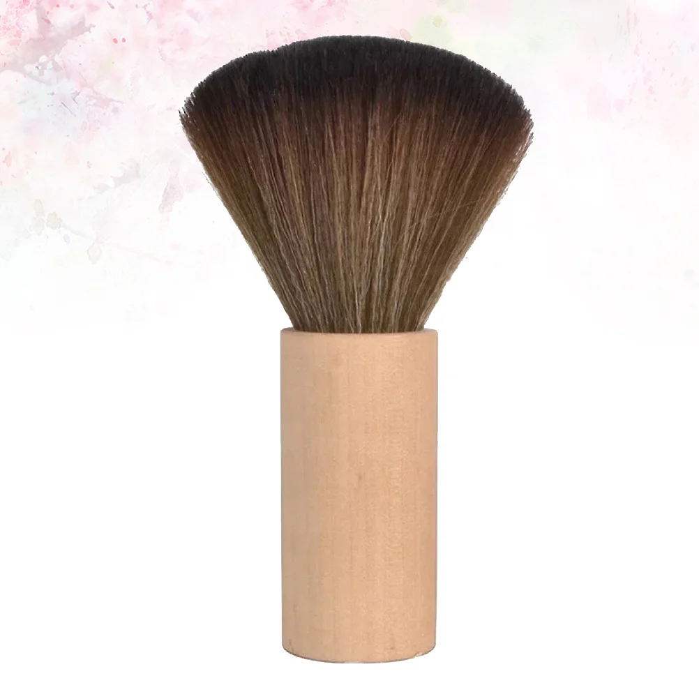 فرشاة تنظيف الشعر ذات شعيرات ناعمة بمقبض خشبي لتصفيف الشعر وتشذيب أداة صيانة الحلاق المحمولة #4