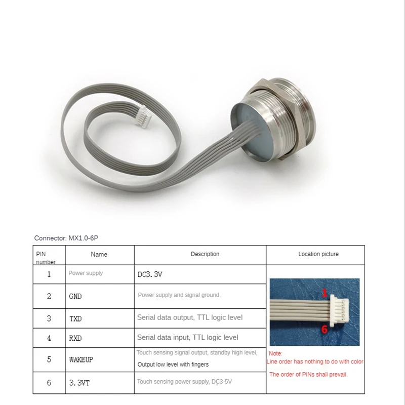 R503-S Fingerprint Module Color Lamp Ring,Waterproof,150 Fingerprint,For Fingerprint Identification