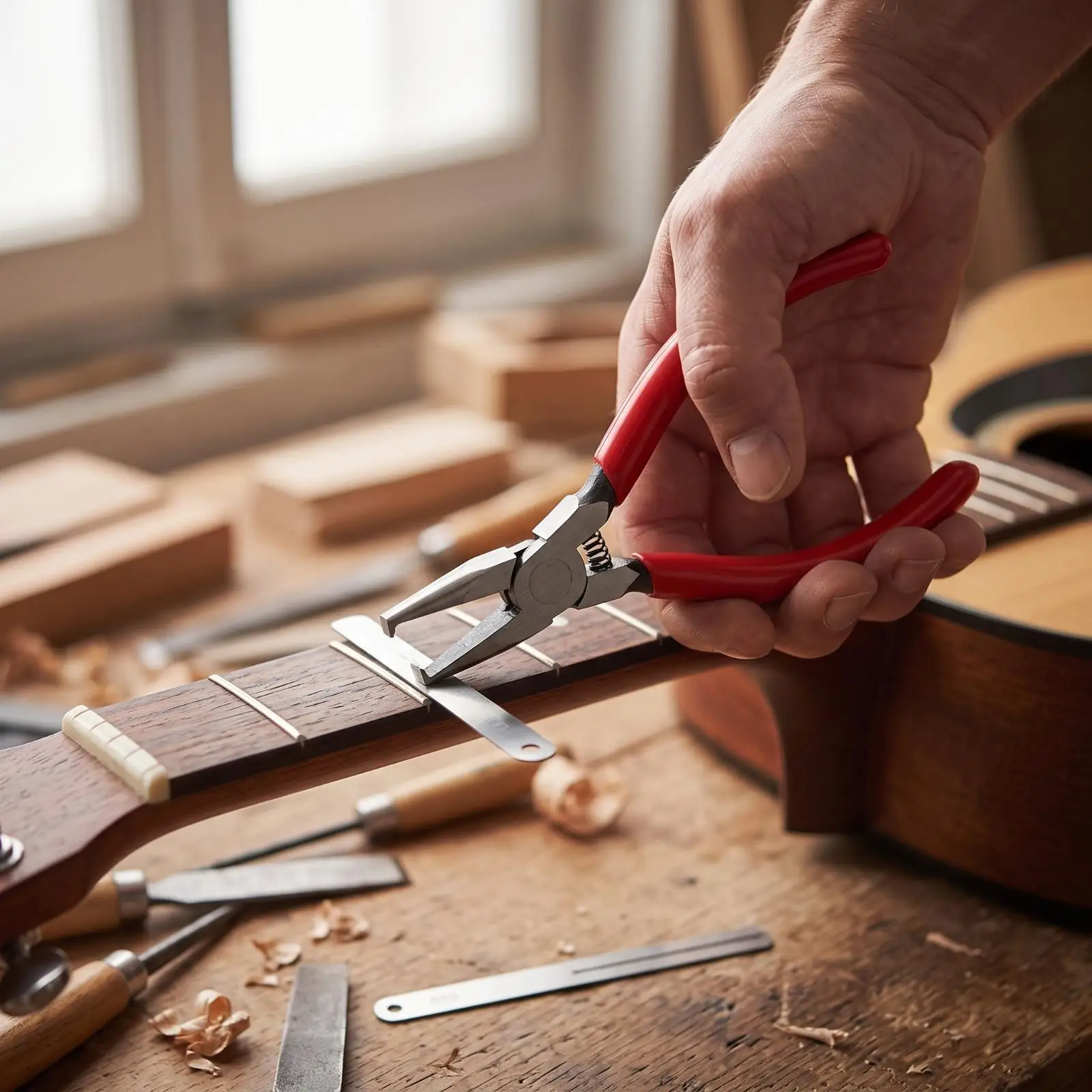 Guitar Fret Puller Tool High Carbon Steel Luthier Repair Pliers for Fingerboard Maintenance Efficient Fret Extractor