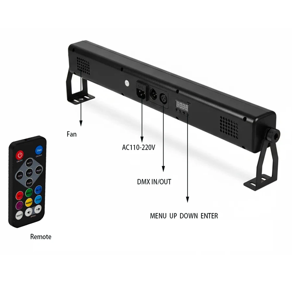 50W LED Stage Pixel Light Bar 108LEDs RGB+W Wash Light Bar DJ Lights Bar For Event Stage Club Party Wedding Dance