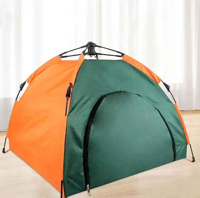 Waterproof Pet Tent Portable Automatic Folding Teepee Dog Bed House With Cushion Easy Assemble Fit Golden Husky Outdoor Indoor