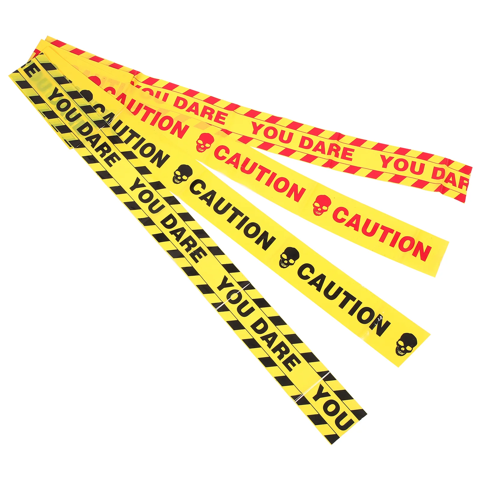 

4 Pcs Halloween Cordon Warning Tape Party Layout Decor Isolation Adhesive The Sign Danger Line Safety Barrier