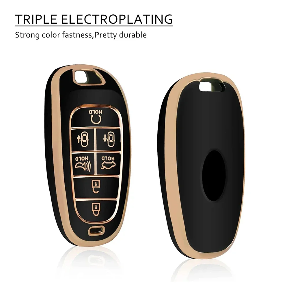 For Hyundai Tucson Santa Fe 2022 NEXO NX4 Atos Prime Solaris 2021 5 Button 7 Button TPU Car Remote Key Case Cover Shell view 4