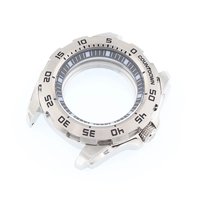 44mm Men's Mechanical Stainless Steel Watch Case Hardlex Glass Fit NH35 NH36 Automatic Movement Seiko Mod Monster Watch Parts