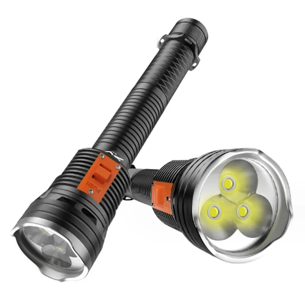 3*XHP70 Professional Diving FlashLight 3 modes Underwater Waterproof Dive headlight 500M Deep Sea swimming Torch Fishing Light