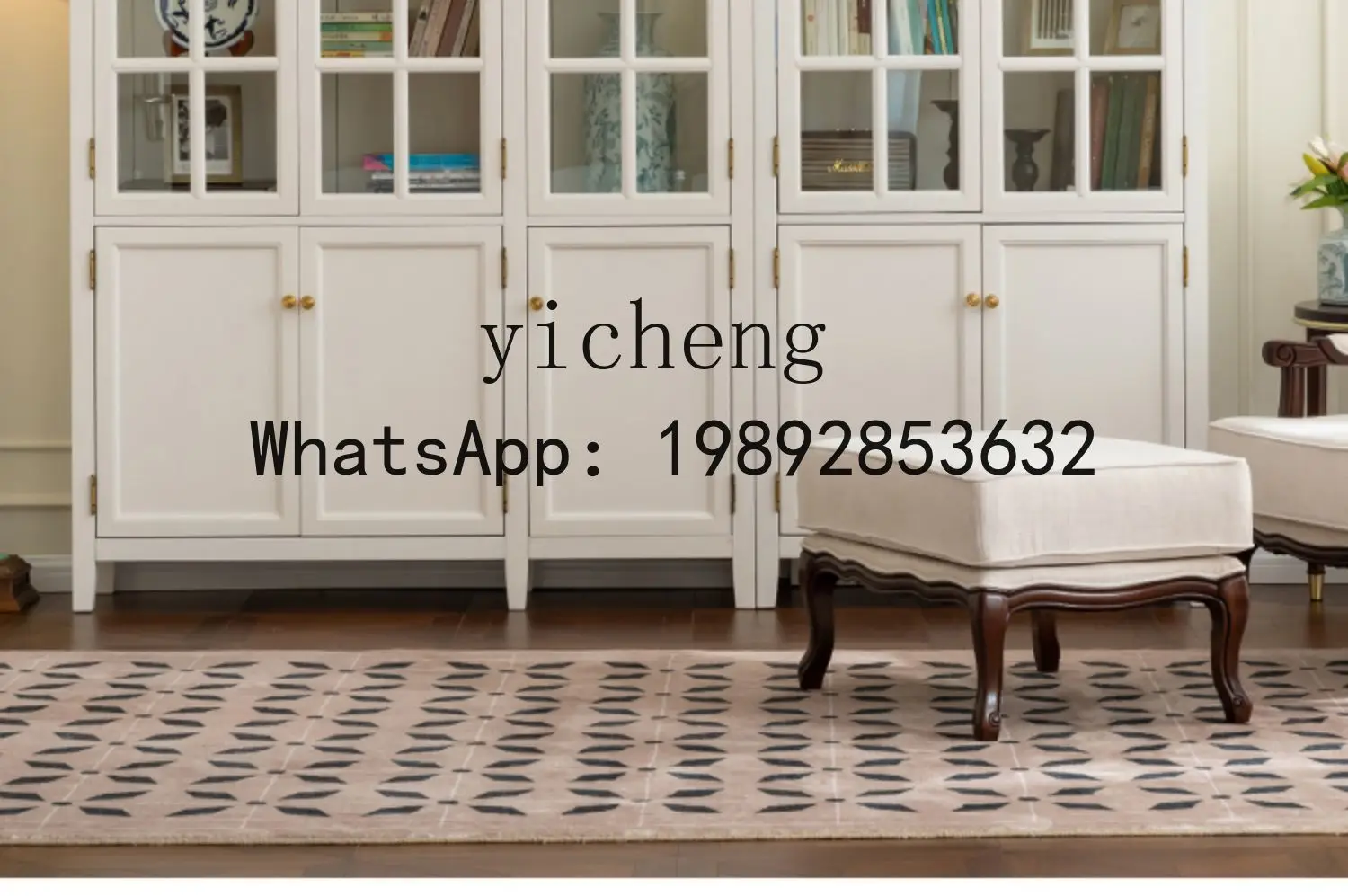 AA  solid wood combination bookcase glass  combination cabinet household vertical floor against the wall