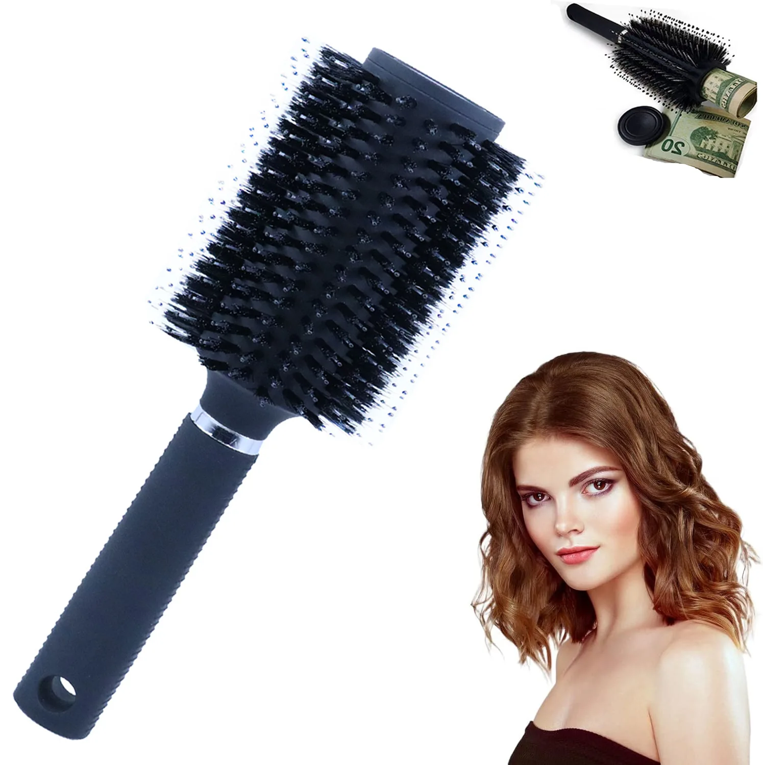 

2-в-1 скрытый безопасный прицел, секретная расческа для волос, кольцо для наличных, ожерелье, отверстие, скрытое отделение, безопасный контейнер, дорожная щетка для волос