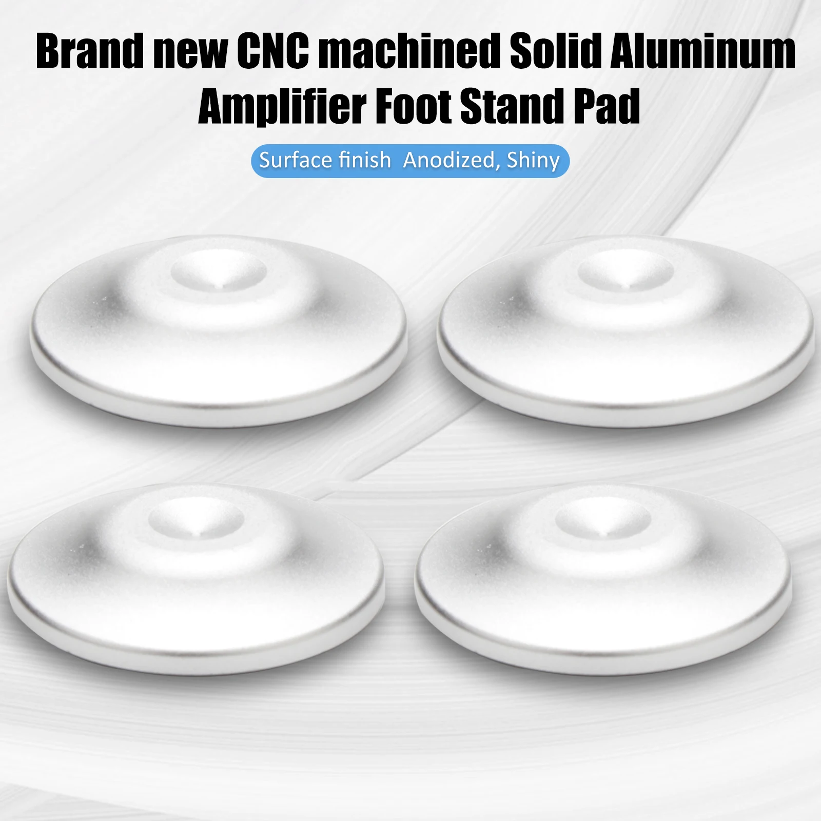Preffair SP3909 Новое поступление серебристый/черный ЧПУ обработанные твердые Алюминиевые ножки амортизирующая Подушка 39x8,5 мм для усилителя