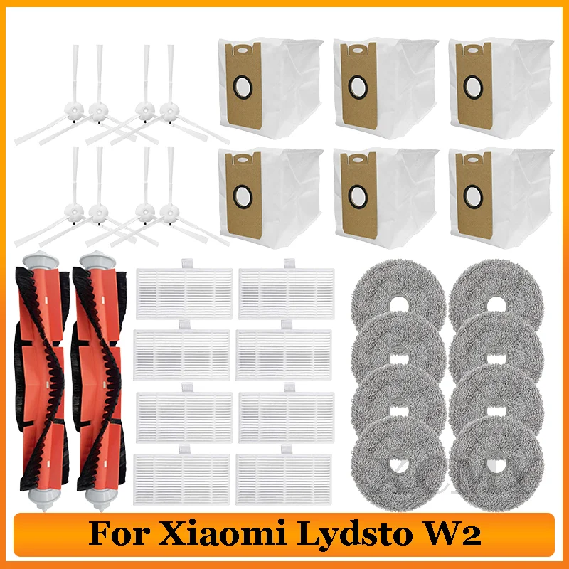 Accessori per Xiaomi Lydsto W2 / Kyvol Cybovac S60 / AICLE INS-200 spazzola laterale filtri Hepa panni per mocio parti per aspirapolvere