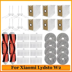 Accessories For Xiaomi Lydsto W2 / Kyvol Cybovac S60 / AICLE INS-200 Side Brush Hepa Filters Mop Cloths  Vacuum Cleaner Parts