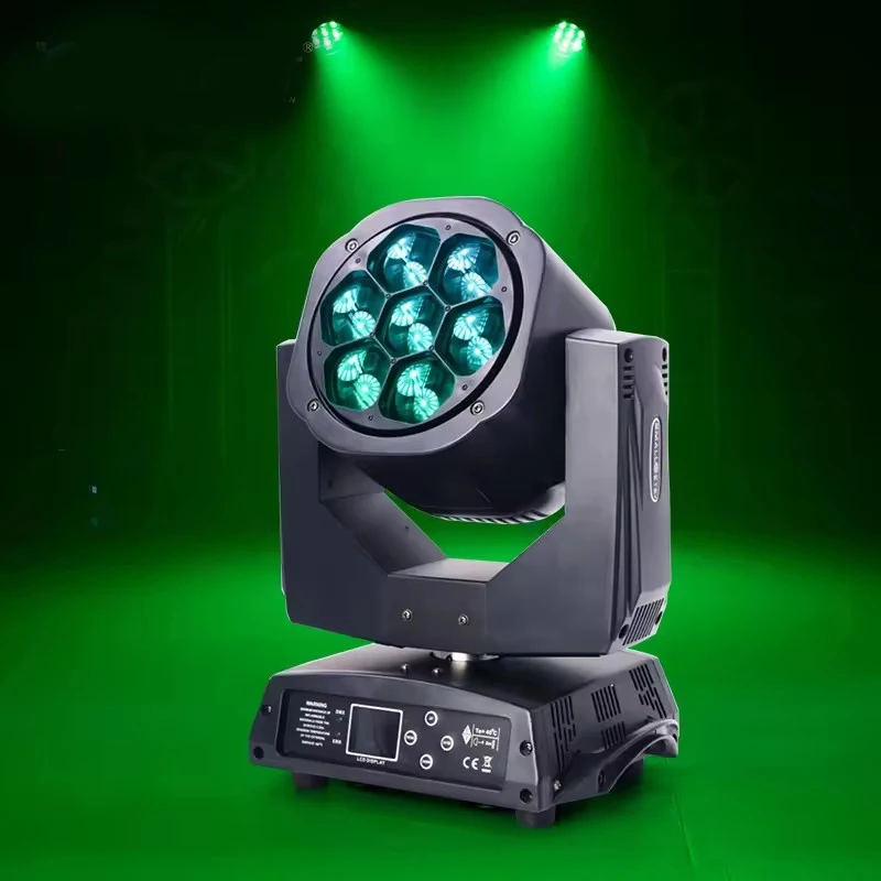 Jacmui-Lumière de Scène LED Rgbw 4 en 1, 7x15W, avec Tête Mobile, Zoom, pour Club, avec Effet Merveilleux