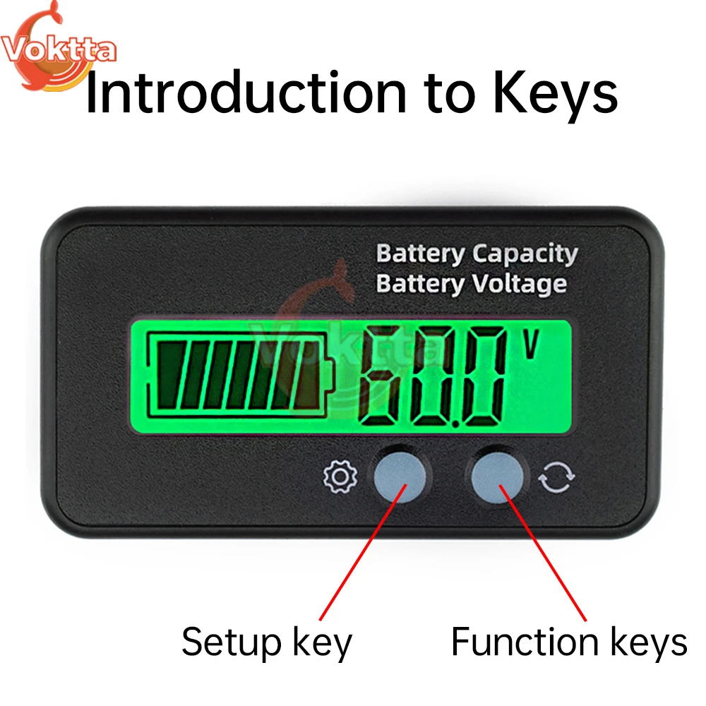 DC 6-100V Lead Acid Lithium Battery Capacity Indicator LCD Digital Voltmeter Car Motorcycle Voltage Battery Charge Tester Tool