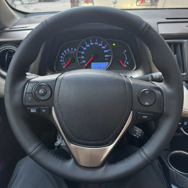 

Автомобильный чехол на руль из натуральной кожи для Toyota RAV4 2013-2019 Corolla 2014-2019 Auris 2013-2016 Scion iM 2016