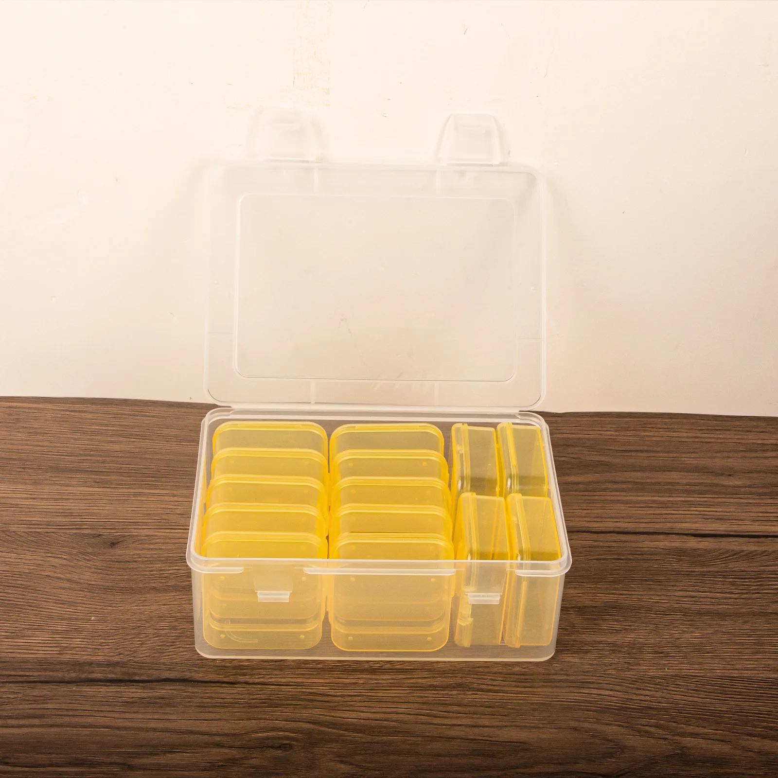 

Компактный ящик для хранения игрушек с 14 отделениями, органайзер для косметики, пластиковая коробка