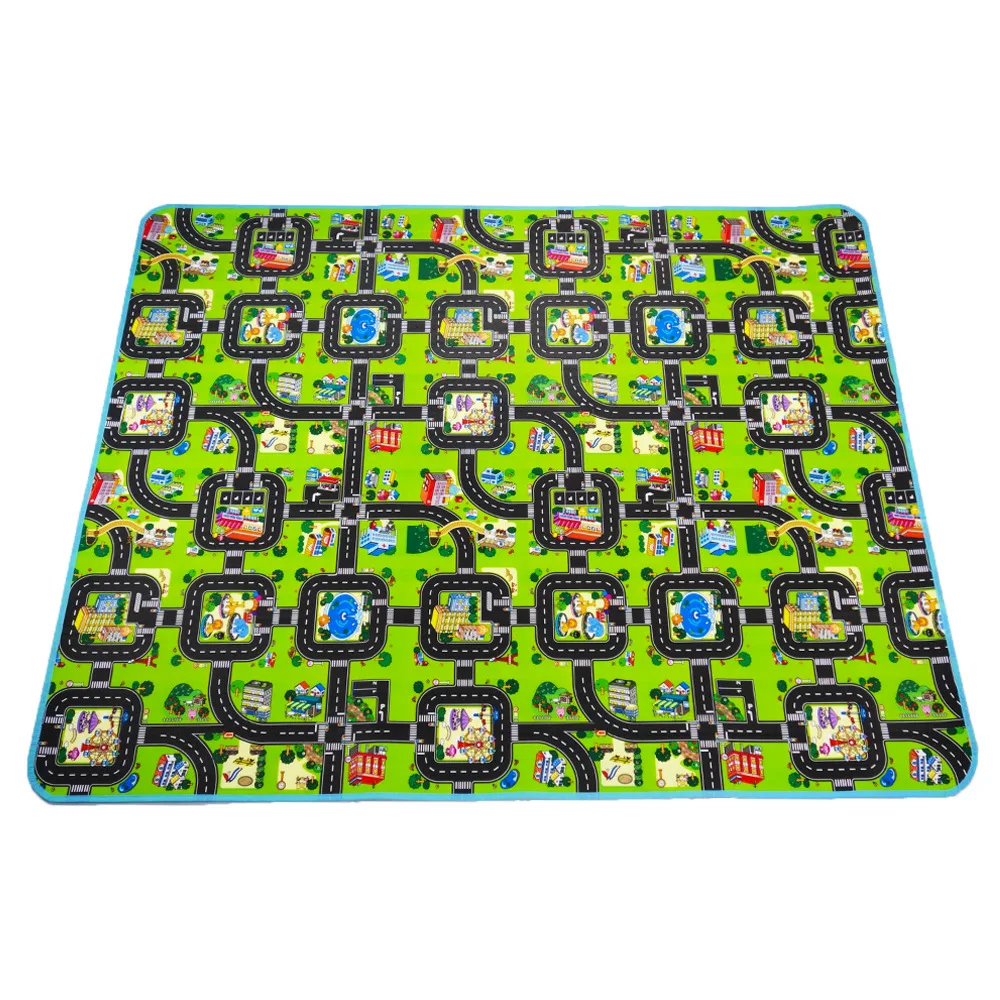 Tapete de brincar para bebês, tapete macio para crianças, brinquedos de chão, tráfego de estrada, chão macio, decoração de casa, eva, diversão, tapete
