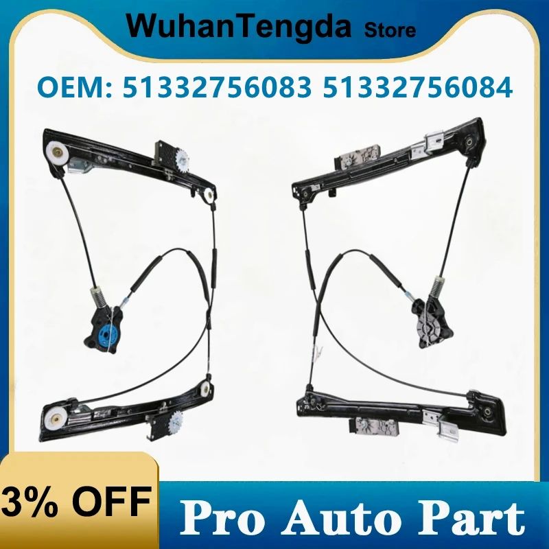

51332756083 51332756084 Front Left Front Right Window Regulator without Engine for BMW MINI R55 R56 R57