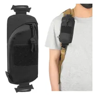 1Pcs 9x2x17cm Tactical Molle Bag Backpack Shoulder Strap Accessory Pouch, Multifunctional EDC Tool Pockets Small Compact Pouchs