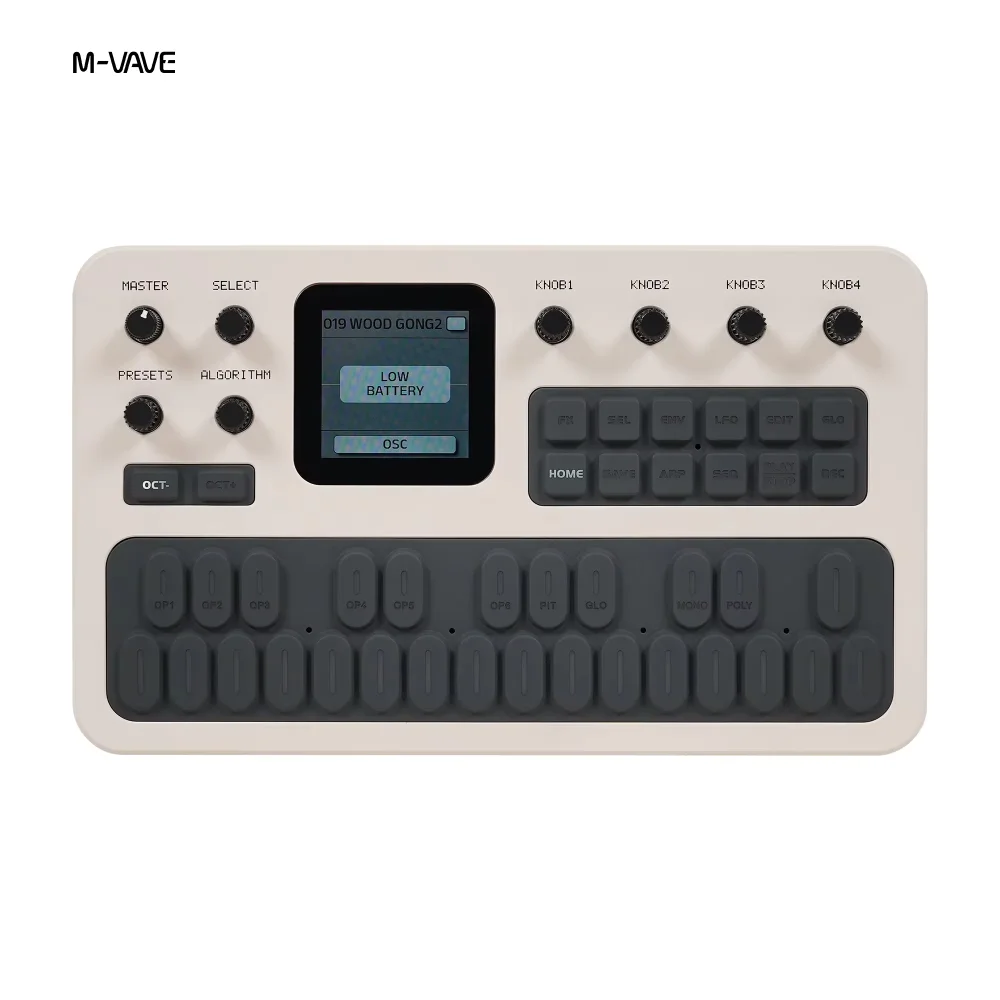 M-Vave Fm-1 Effect Pedal Portable Fm1 Bluetooth Synthesizer 12h Battery 6-Operator Speaker Midi 32-Algorithm 128 Preset